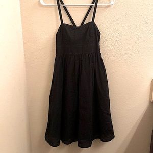Black Cotton Dress, Adjustable Straps